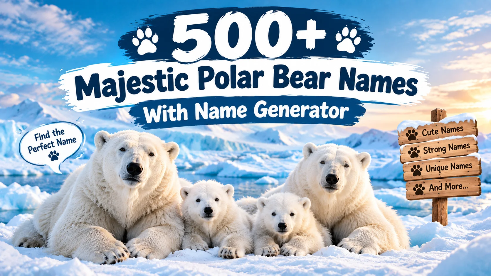 Majestic Polar Bear Names With Name Generator