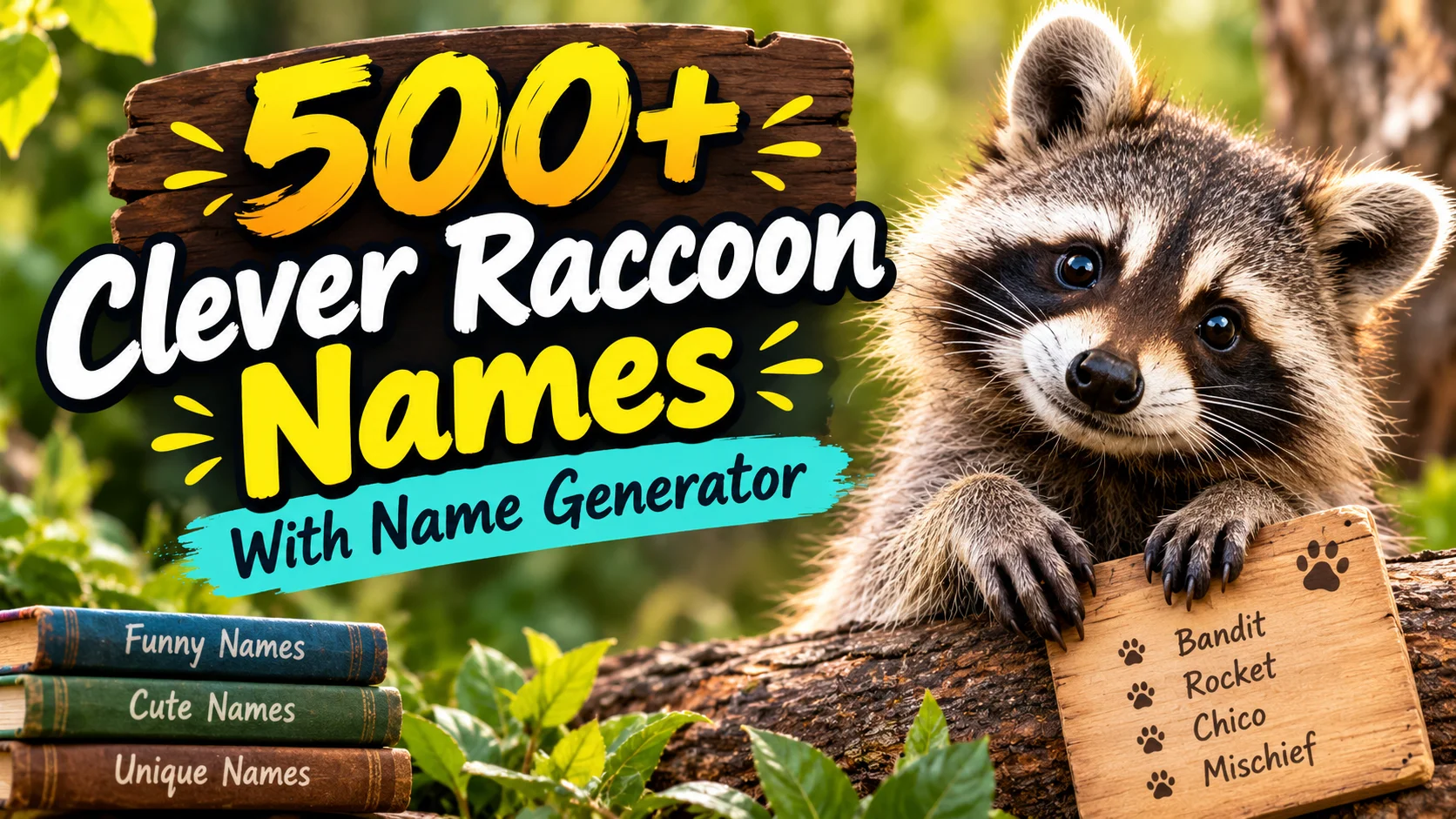 Clever Raccoon Names With Name Generator