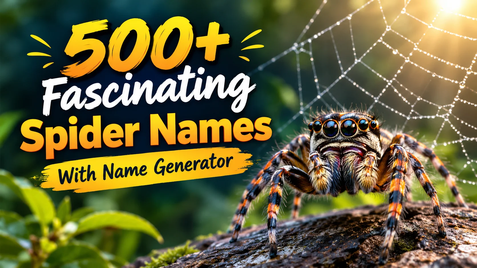Fascinating Spider Names With Name Generator